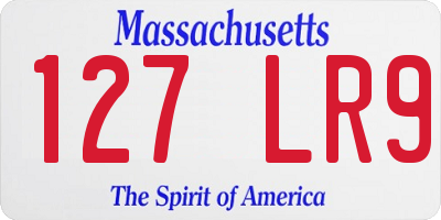 MA license plate 127LR9