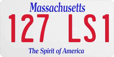 MA license plate 127LS1