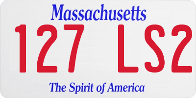 MA license plate 127LS2