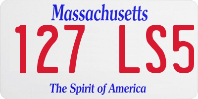 MA license plate 127LS5
