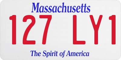 MA license plate 127LY1