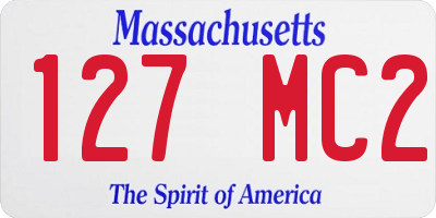 MA license plate 127MC2