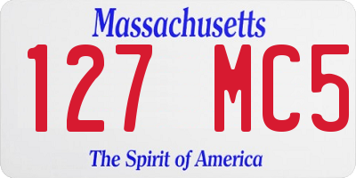MA license plate 127MC5