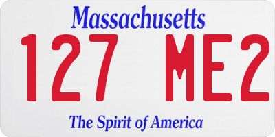 MA license plate 127ME2