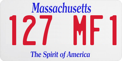 MA license plate 127MF1