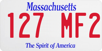 MA license plate 127MF2