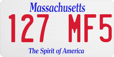 MA license plate 127MF5