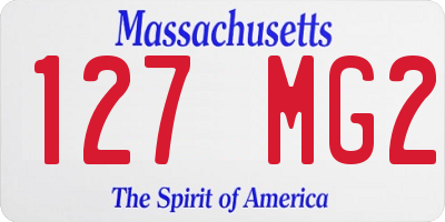 MA license plate 127MG2