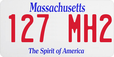 MA license plate 127MH2