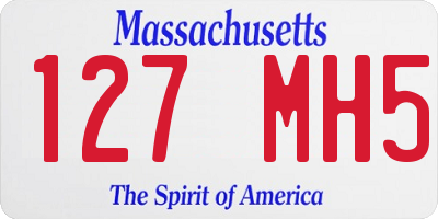 MA license plate 127MH5