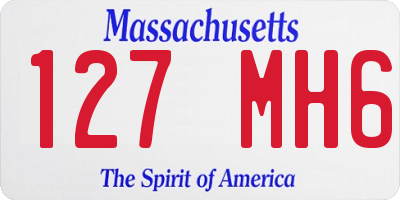 MA license plate 127MH6