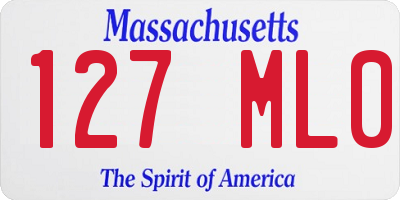 MA license plate 127ML0
