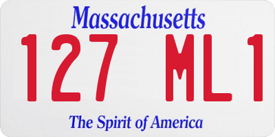 MA license plate 127ML1