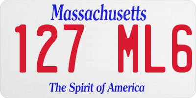 MA license plate 127ML6