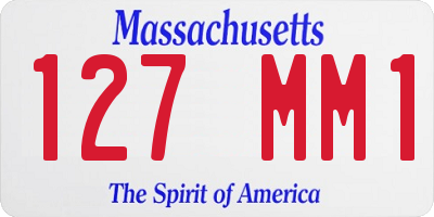MA license plate 127MM1