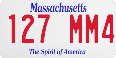 MA license plate 127MM4