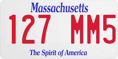 MA license plate 127MM5