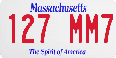 MA license plate 127MM7