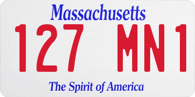 MA license plate 127MN1