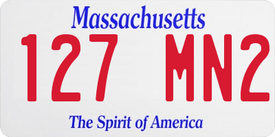 MA license plate 127MN2