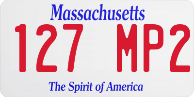 MA license plate 127MP2
