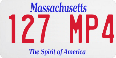 MA license plate 127MP4