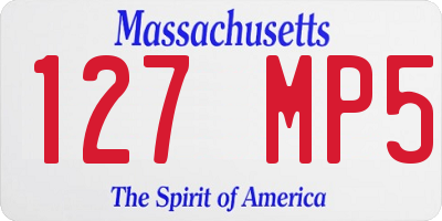 MA license plate 127MP5
