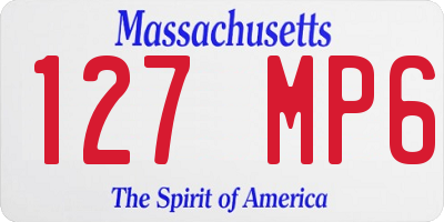 MA license plate 127MP6