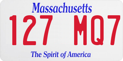MA license plate 127MQ7