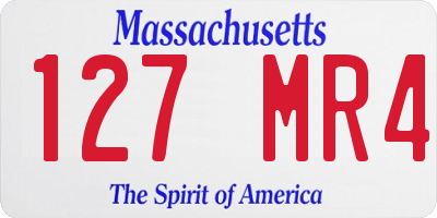 MA license plate 127MR4