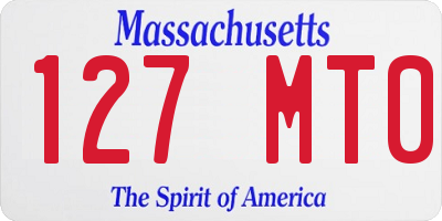 MA license plate 127MT0