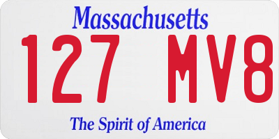 MA license plate 127MV8