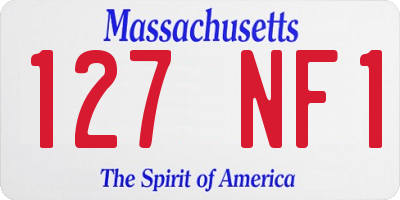 MA license plate 127NF1