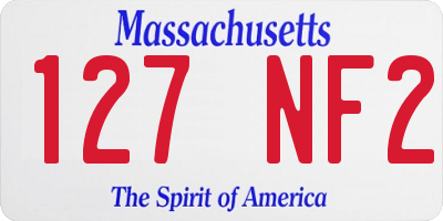 MA license plate 127NF2