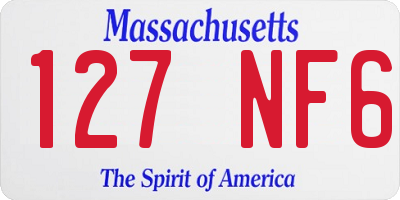 MA license plate 127NF6