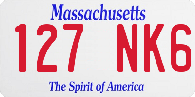 MA license plate 127NK6