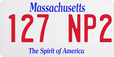 MA license plate 127NP2