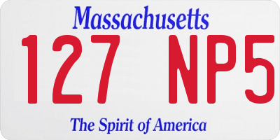 MA license plate 127NP5