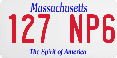 MA license plate 127NP6