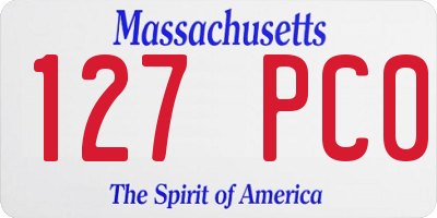 MA license plate 127PC0