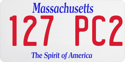MA license plate 127PC2