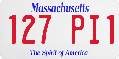 MA license plate 127PI1