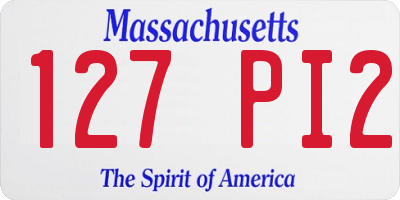 MA license plate 127PI2