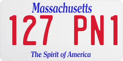 MA license plate 127PN1