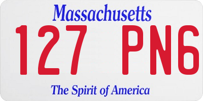 MA license plate 127PN6
