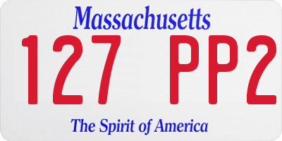 MA license plate 127PP2