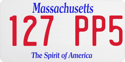 MA license plate 127PP5