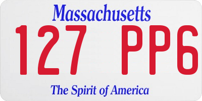 MA license plate 127PP6