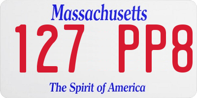 MA license plate 127PP8