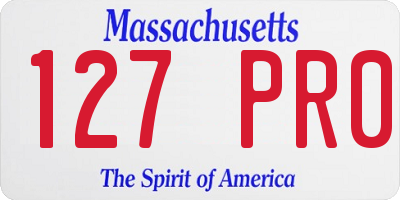 MA license plate 127PR0
